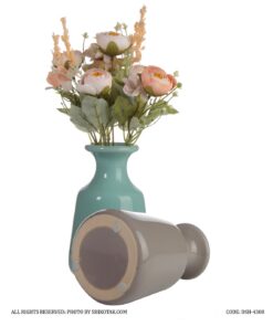 گلدان سرامیکی کوتاه رومیزی مدل مروارید