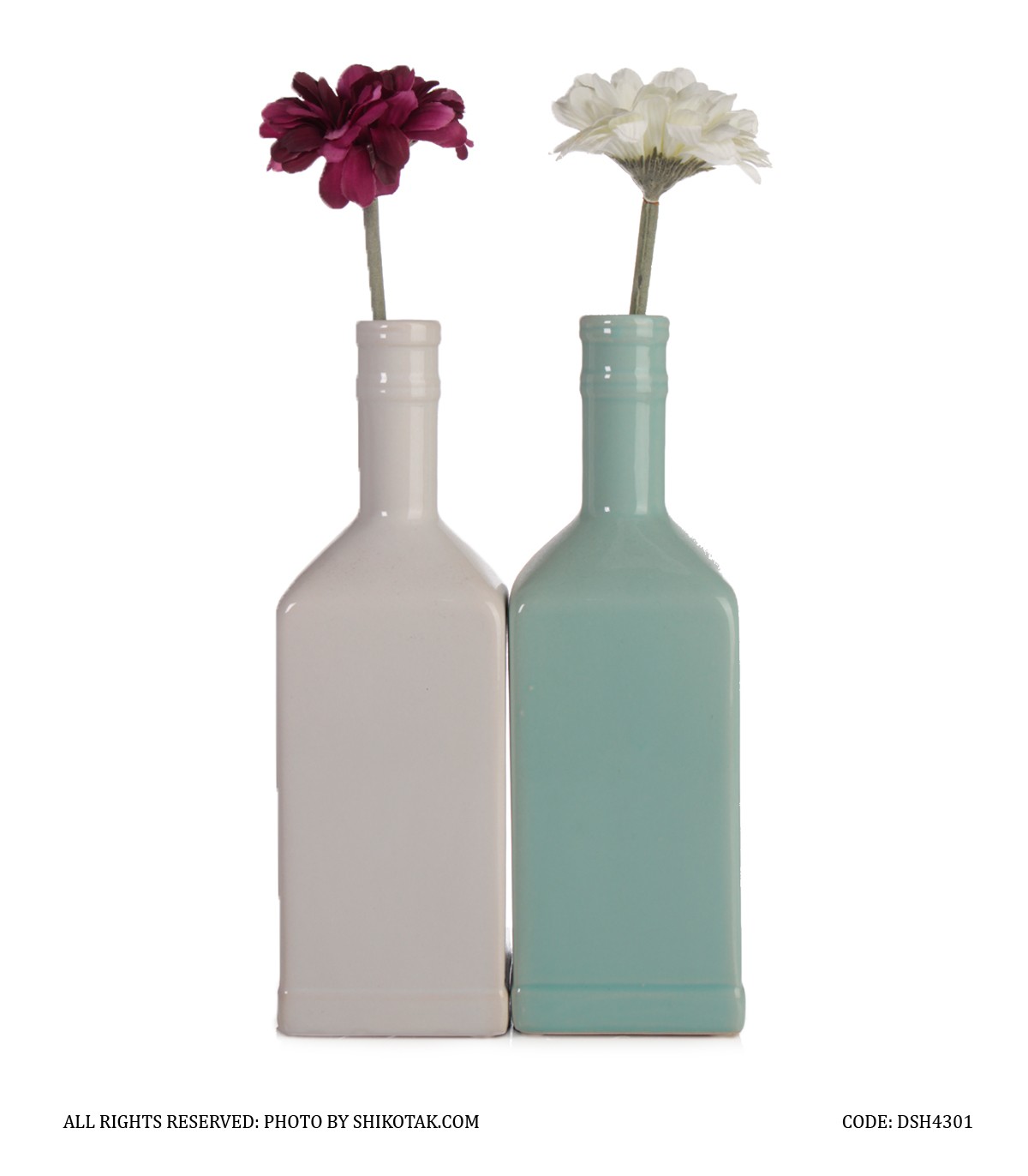 گلدان سرامیکی طرح بطری مدل مرسده