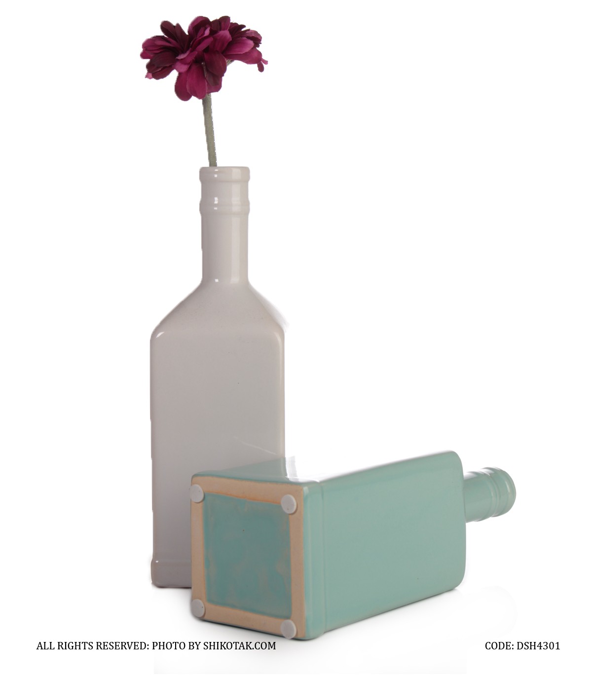 گلدان سرامیکی طرح بطری مدل مرسده