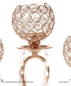 جاشمعی پایه دار 3 شعله پاپیونی