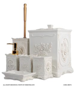 ست لوازم سرویس بهداشتی طرح گل رز