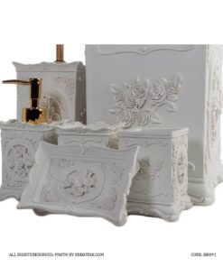 ست لوازم سرویس بهداشتی طرح گل رز