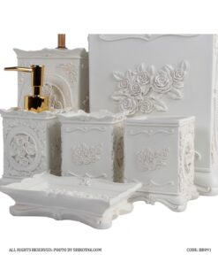 ست لوازم سرویس بهداشتی طرح گل رز