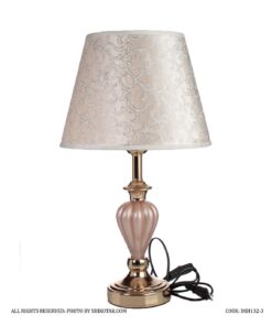 چراغ رومیزی پایه فلزی و شیشه ای مدل آنیسا