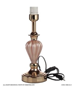 چراغ رومیزی پایه فلزی و شیشه ای مدل آنیسا