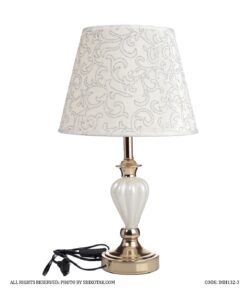 آباژور رومیزی پایه فلز و شیشه مدل آرامیس