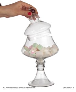 کندی باکس شیشه ای گرد پایه دار سری 3-136