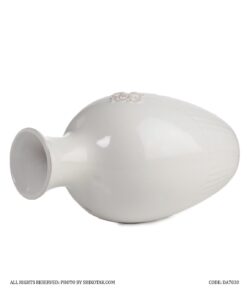 گلدان سرامیکی سفید مدل تاج