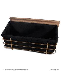 ست سطل و دستمال فلزی با کاور پارچه ای طرح ساحل