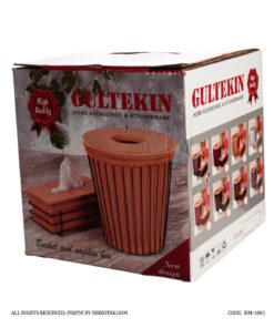 ست سطل و دستمال فلزی با کاور پارچه ای طرح ساحل