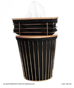 ست سطل و دستمال فلزی با کاور پارچه ای طرح ساحل