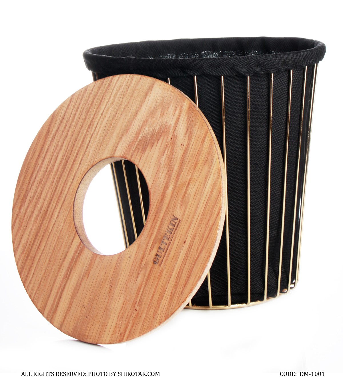 ست سطل و دستمال فلزی با کاور پارچه ای طرح ساحل