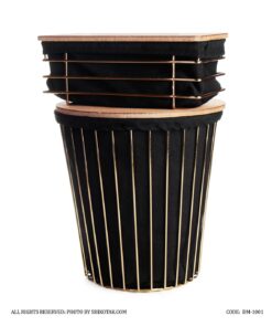 ست سطل و دستمال فلزی با کاور پارچه ای طرح ساحل