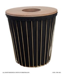 ست سطل و دستمال فلزی با کاور پارچه ای طرح ساحل