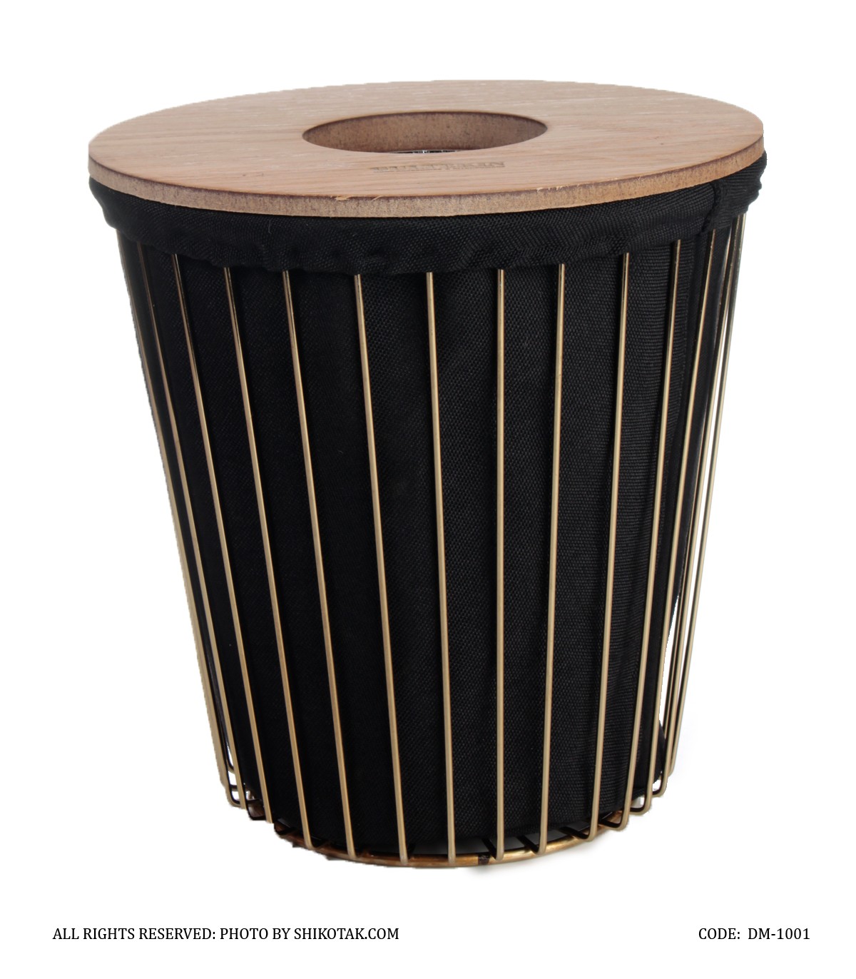 ست سطل و دستمال فلزی با کاور پارچه ای طرح ساحل