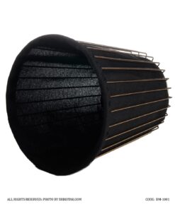 ست سطل و دستمال فلزی با کاور پارچه ای طرح ساحل