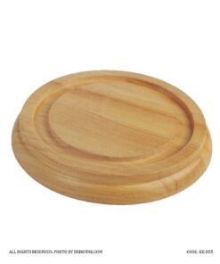 ظرف کاپ کیک پایه چوبی بامبو با درب شیشه ای مدل H55