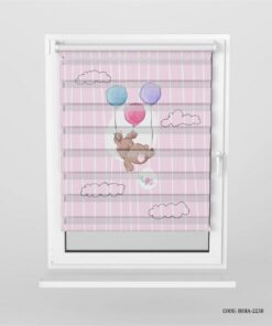 پرده زبرا اتاق کودک دخترانه طرح خرس مدل Brown Bear