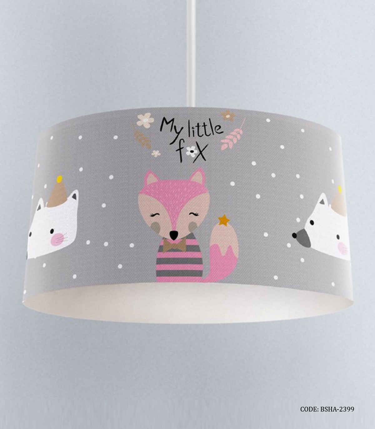 لوستر اتاق کودک دخترانه طرح روباه مدل My Little Fox