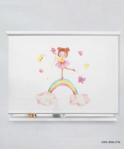 پرده شید اتاق کودک دخترانه طرح رنگین کمان مدل Rainbow