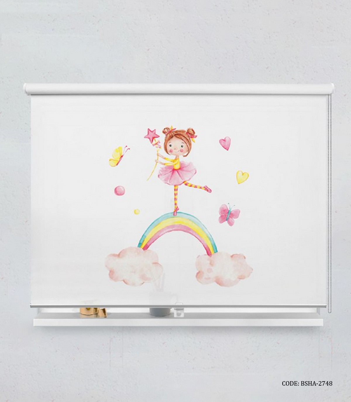 پرده شید اتاق کودک دخترانه طرح رنگین کمان مدل Rainbow