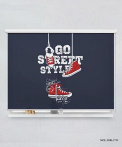 پرده شید اتاق کودک پسرانه طرح کتونی مدل Street Style