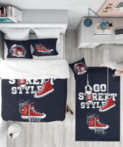 روتختی کودک پسرانه 4 تکه طرح کتونی مدل Street Style