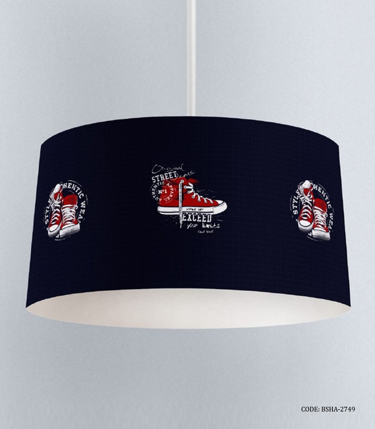 لوستر اتاق کودک پسرانه طرح کتونی مدل Street Style