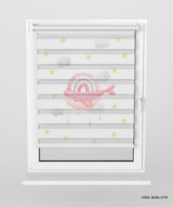 پرده زبرا اتاق کودک دخترانه طرح ماهی مدل Little Fish