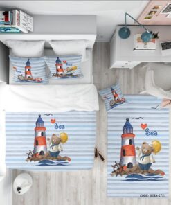 روتختی کودک پسرانه 4 تکه طرح خرس ملوانی مدل Sailor Bear