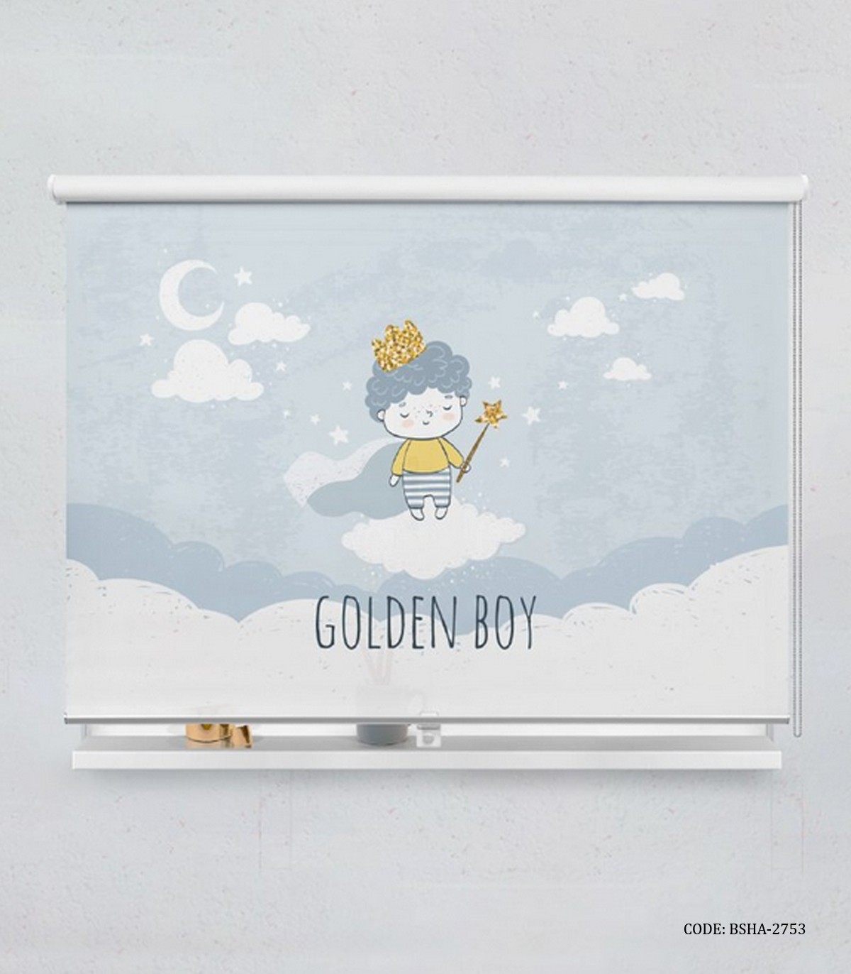 پرده شید اتاق کودک پسرانه مدل Golden Boy