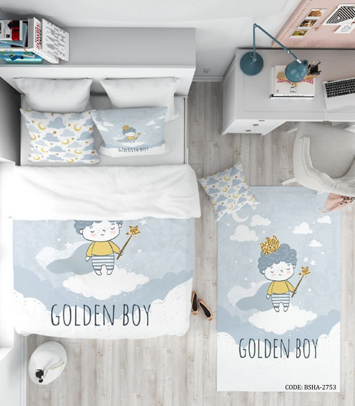 روتختی کودک پسرانه 4 تکه مدل Golden Boy