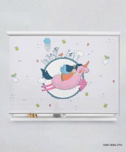 پرده شید اتاق کودک دخترانه اسب تک شاخ مدل Unicorn
