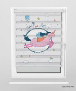 پرده زبرا اتاق کودک دخترانه اسب تک شاخ مدل Unicorn