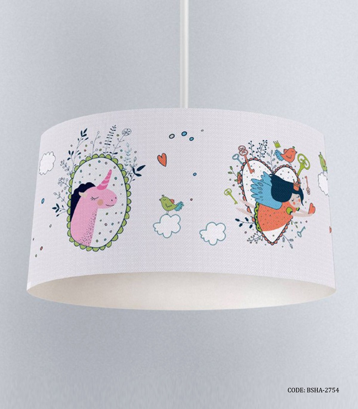 لوستر اتاق کودک دخترانه اسب تک شاخ مدل Unicorn