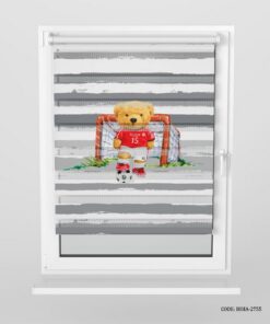 پرده زبرا اتاق کودک پسرانه طرح خرس مدل Sooccer Player