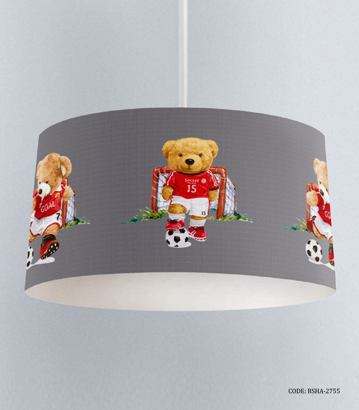 لوستر اتاق کودک پسرانه طرح خرس مدل Sooccer Player