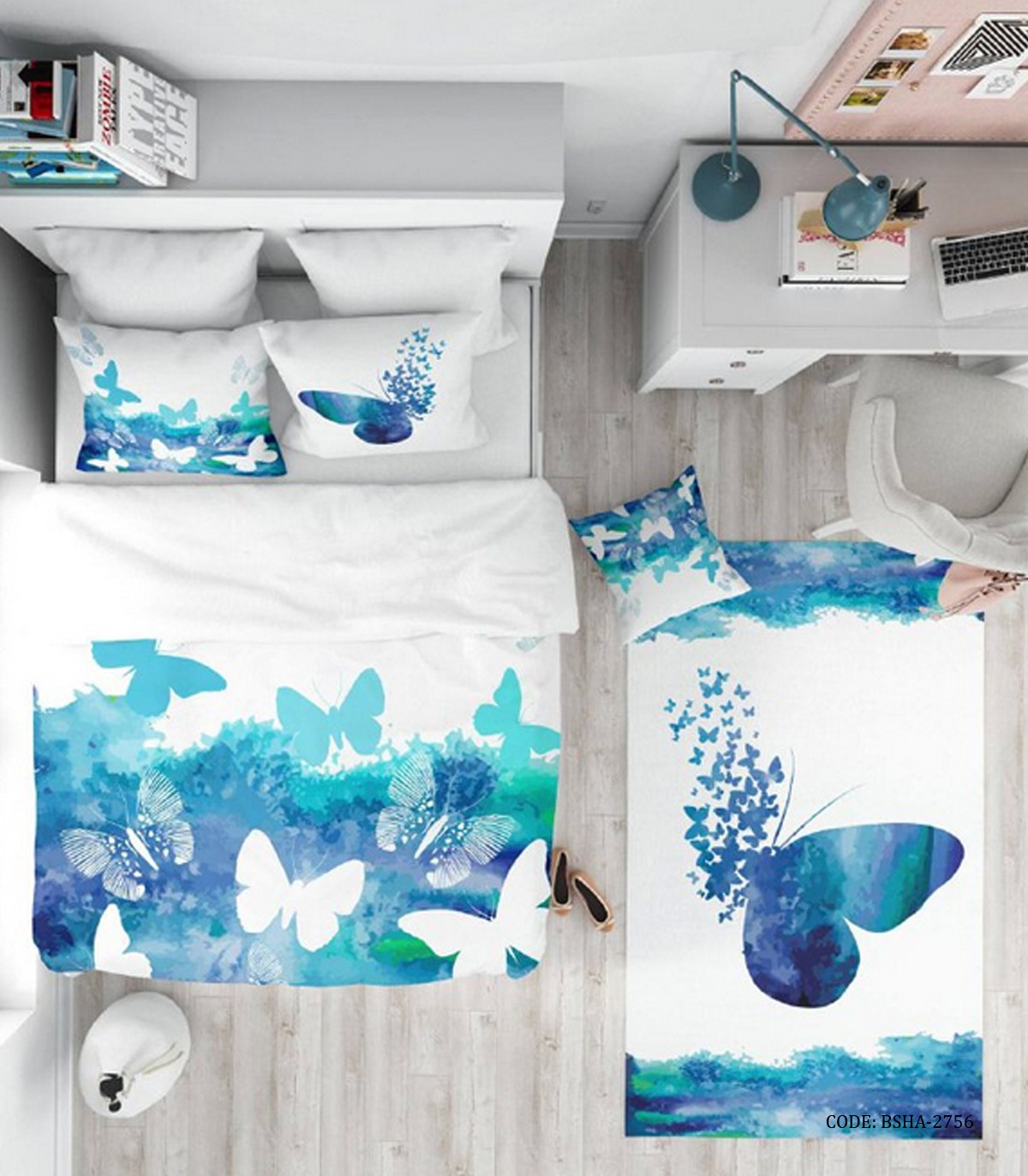 روتختی کودک 4 تکه دخترانه طرح پروانه مدل Dream Butterfly