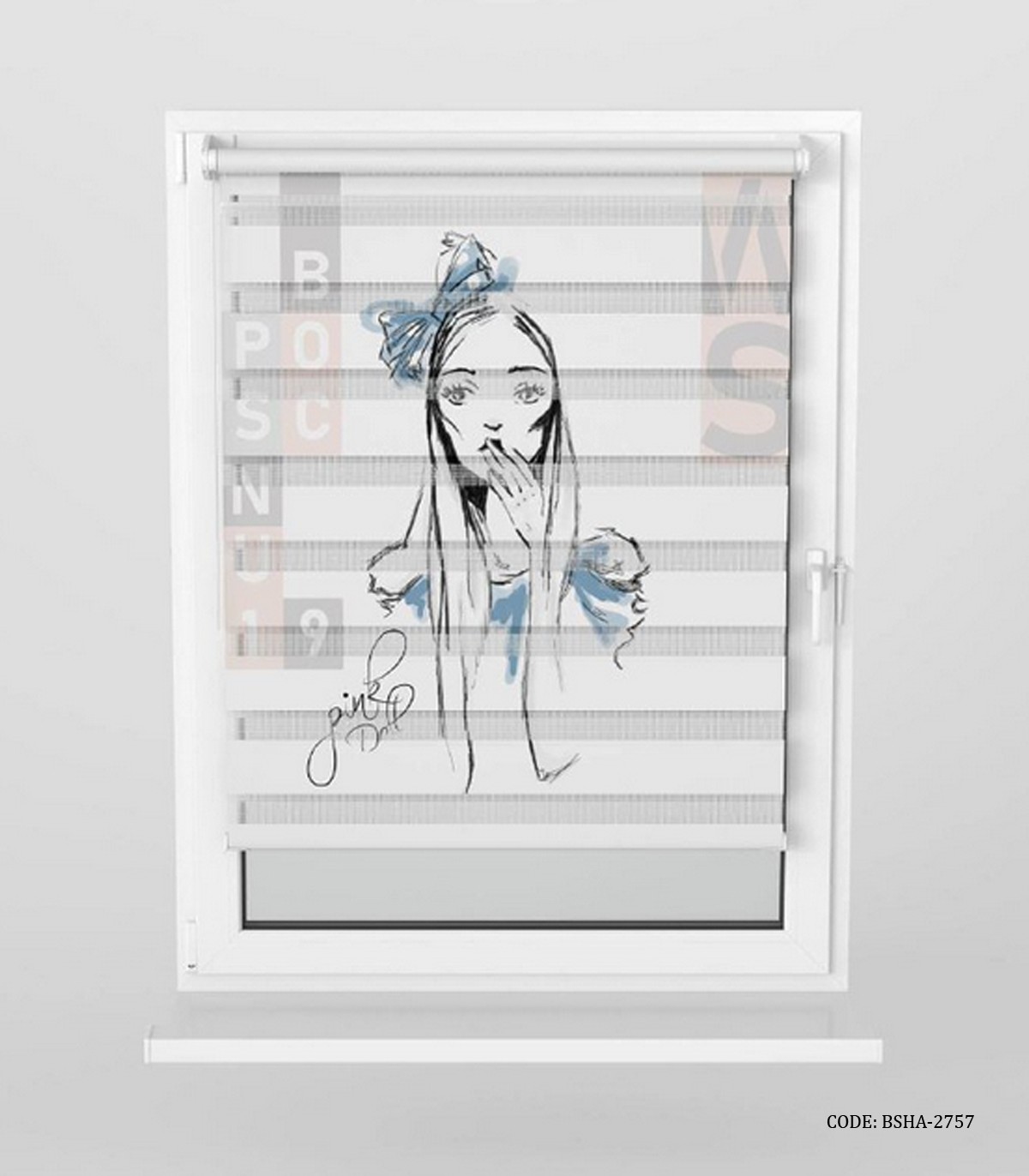 پرده زبرا اتاق کودک دخترانه مدل Girls