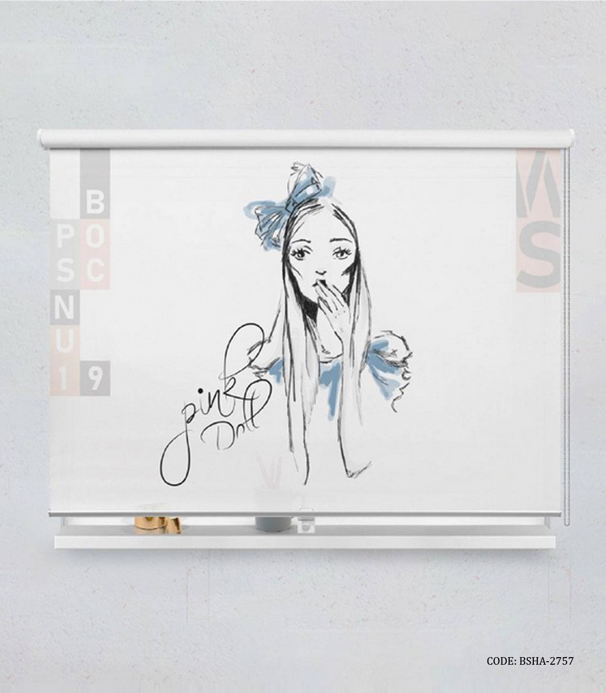 پرده شید اتاق کودک دخترانه مدل Girls