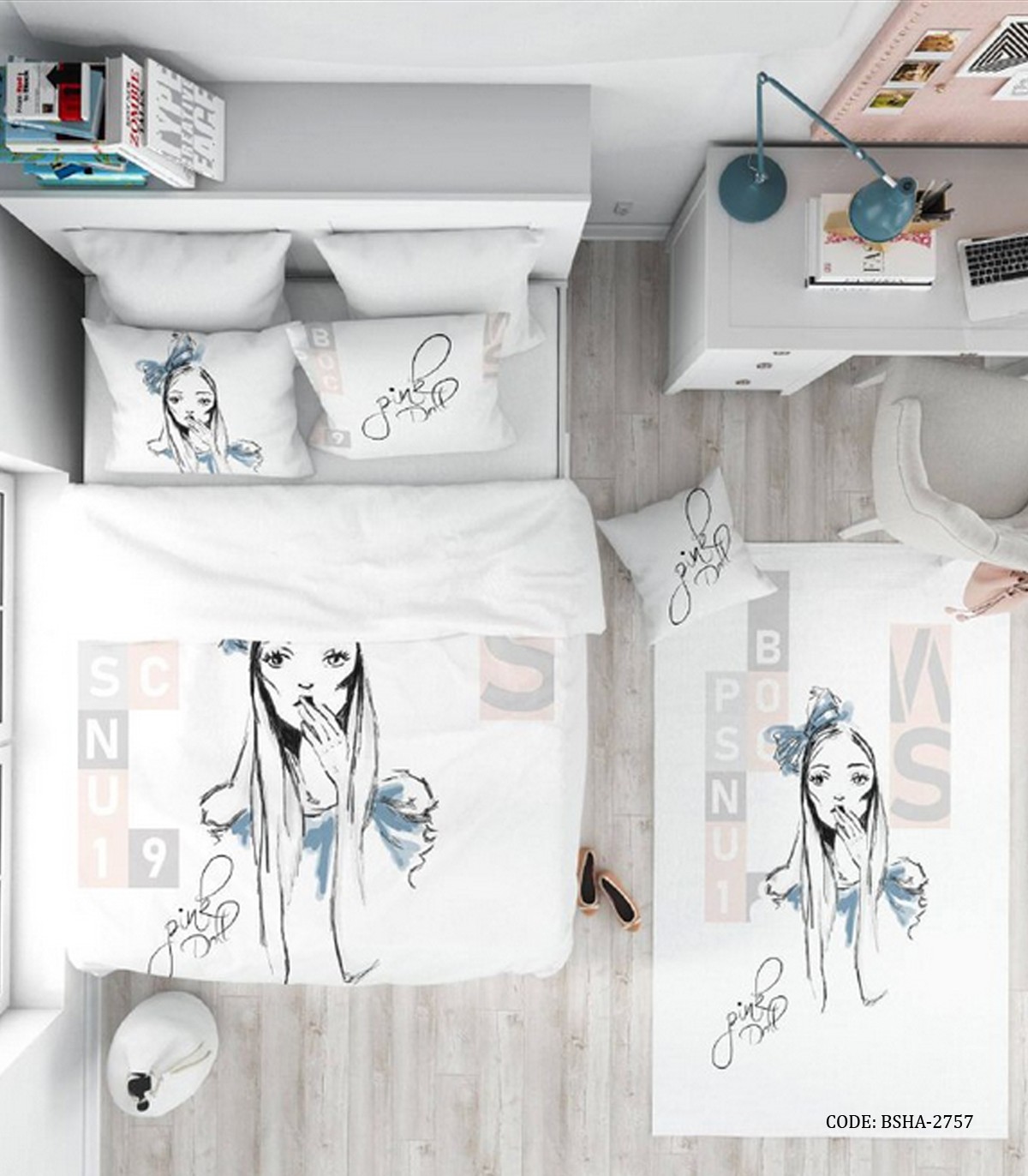 روتختی کودک 4 تکه دخترانه مدل Girls