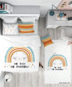 روتختی کودک پسرانه 4 تکه طرح رنگین کمان مدل No Rain