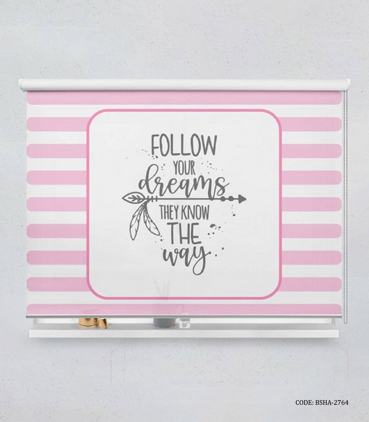 پرده شید اتاق کودک دخترانه مدل Follow Your Dreams