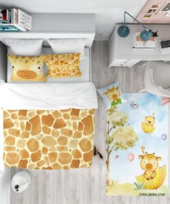 روتختی کودک پسرانه 4 تکه طرح زرافه مدل Lovely Giraffe