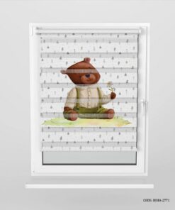 پرده زبرا اتاق کودک پسرانه طرح خرس مدل Smart Bear
