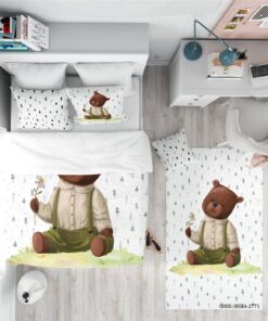 روتختی کودک پسرانه 4 تکه طرح خرس مدل Smart Bear
