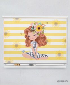 پرده شید اتاق کودک دخترانه گل آفتابگردان مدل Sunflower