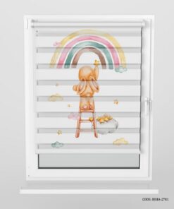 پرده زبرا اتاق کودک دخترانه طرح خرگوش مدل Cute Rabbit