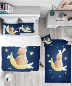 روتختی کودک پسرانه 4 تکه طرح خرس مدل Night