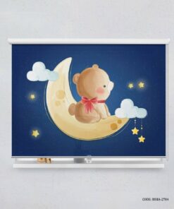 پرده شید اتاق کودک پسرانه طرح خرس مدل Night